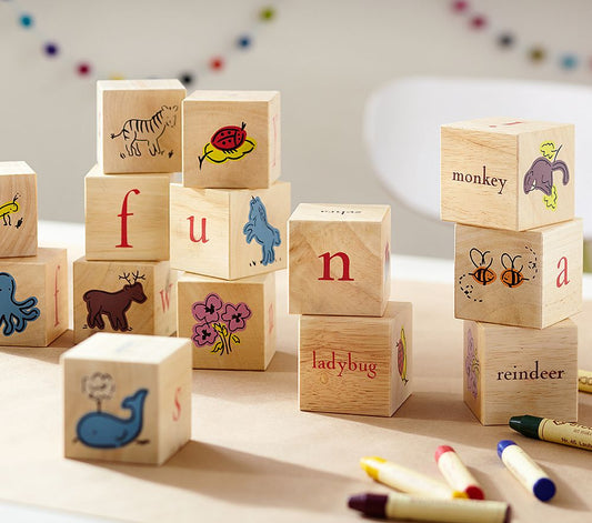 Pottery Barn Kids Alphabet Blocks. (25 blocks available) (500 advance)