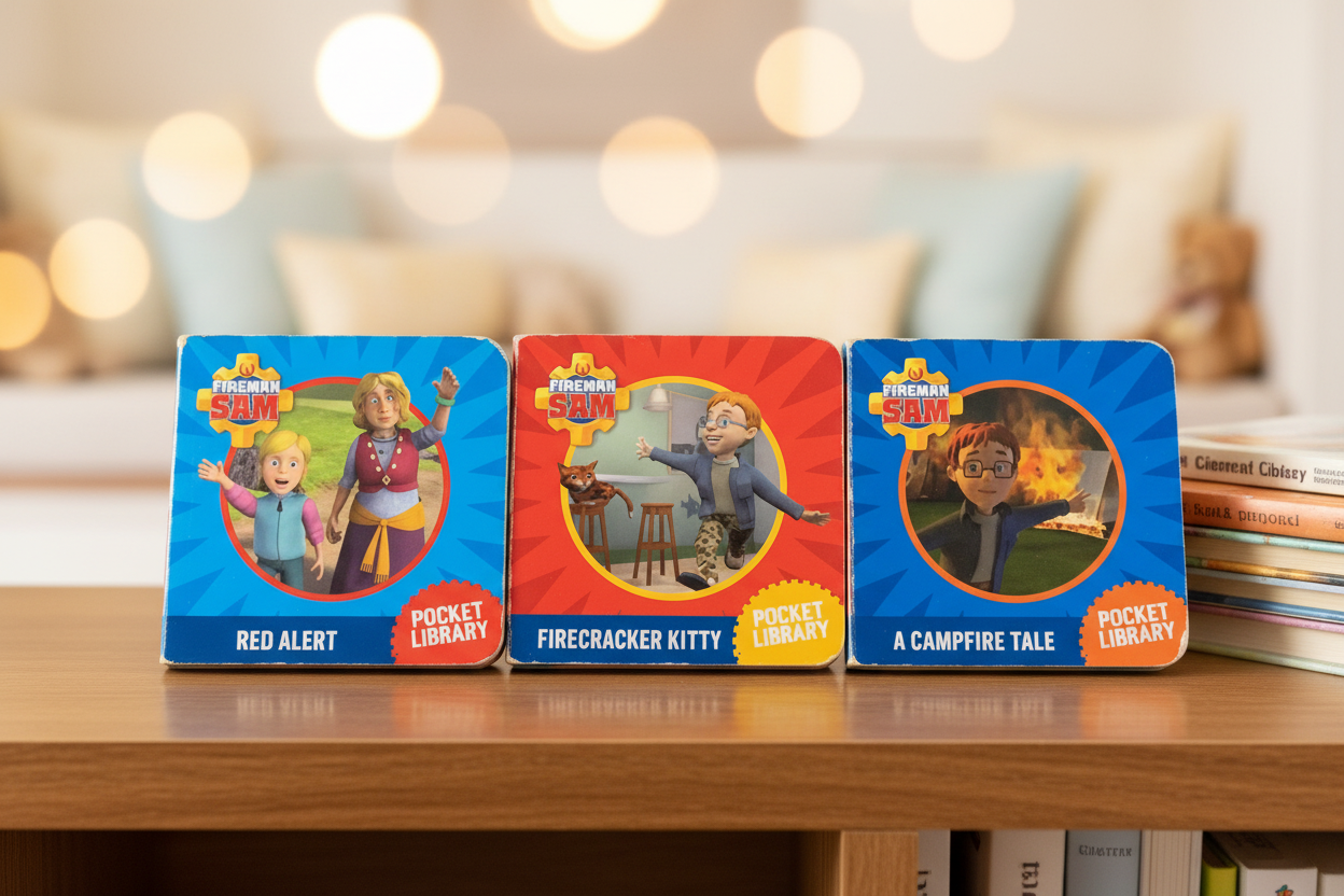 "Fireman Sam Pocket Library" Board Books. SKU:BXL-044
