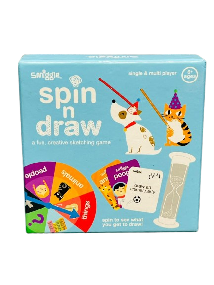 "Smiggle Spin 'n Draw" game.