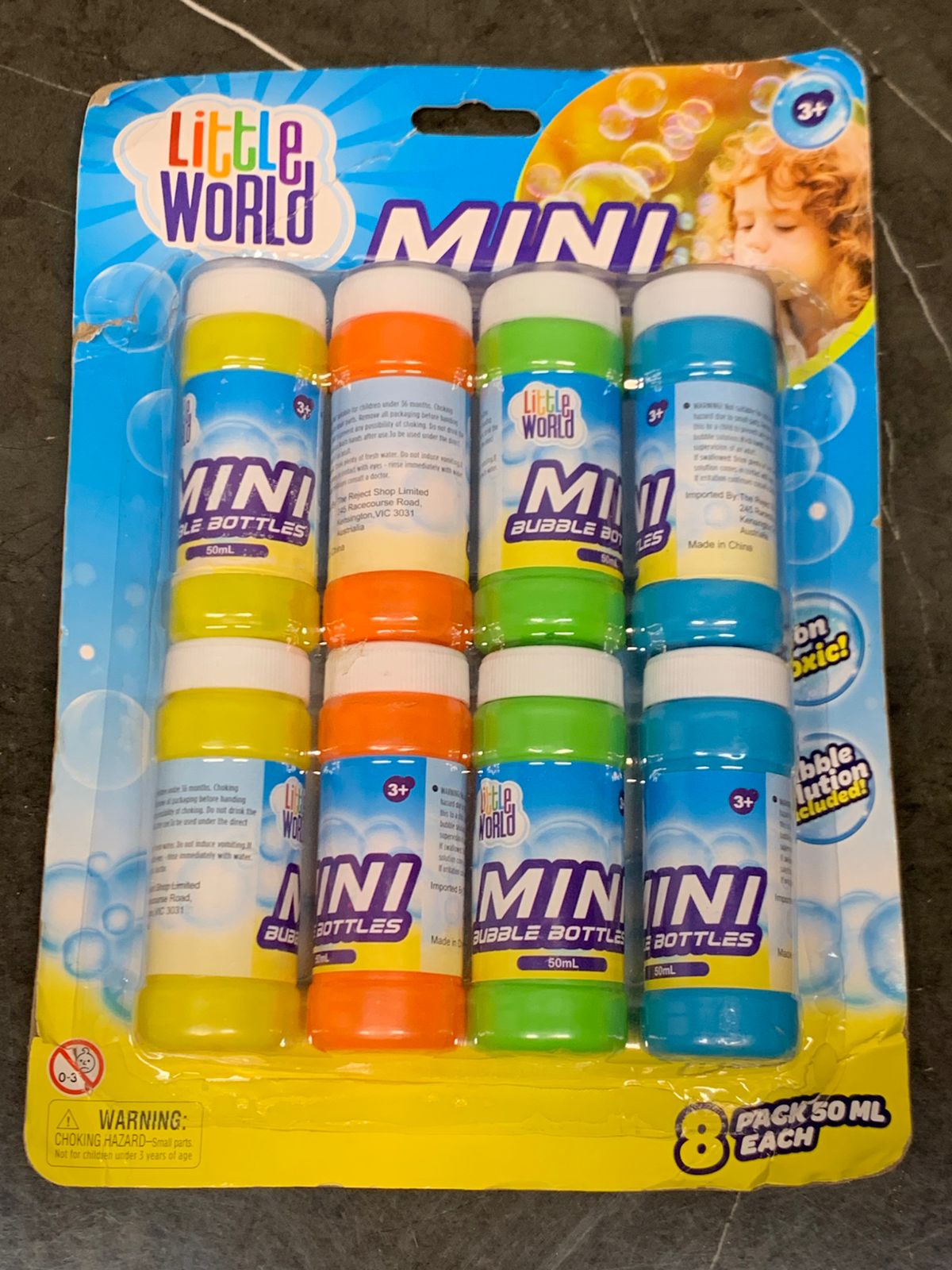 Little World Mini Bubble 8 Bottles.