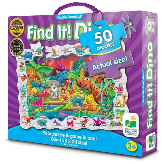 The Learning Journey Puzzle Doubles Find It - Dinosaurs Floor Puzzle.