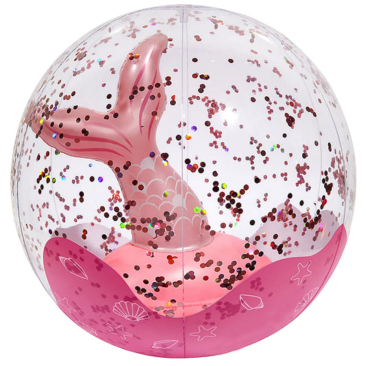 Coconut Grove Pearl the Mermaid 3-D Inflatable Beach Ball. (New)
