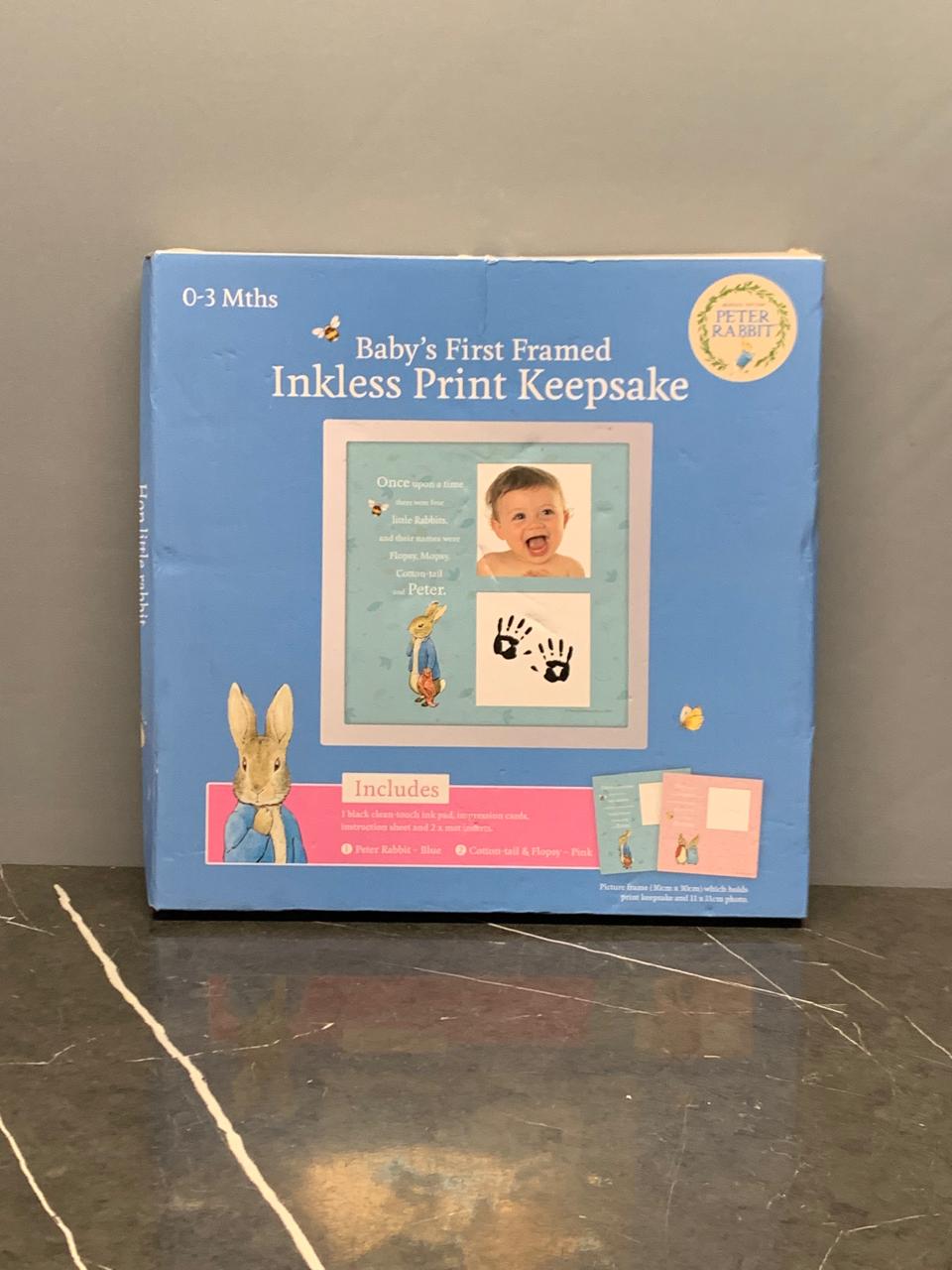 Petter Rabbit Baby's First Framed Inkless Print Keepsake. (New)(only for Islamabad/Rwp). SKU:BXL-804