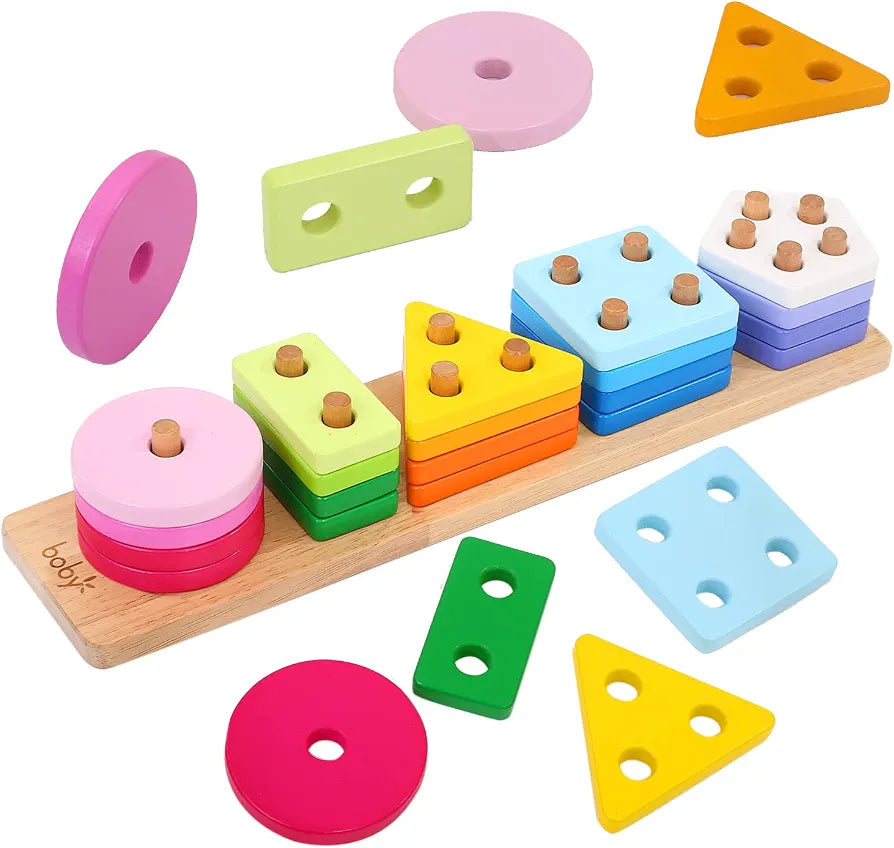Rolimate Wooden Geometric Shape Sorter Peg Board. (Must check video for number of available shapes) (Rs 250 advance)