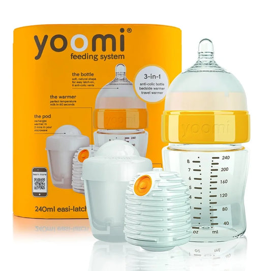 Yoomi 8oz Warmer Slow Flow Teat Pod Feeding Bottle