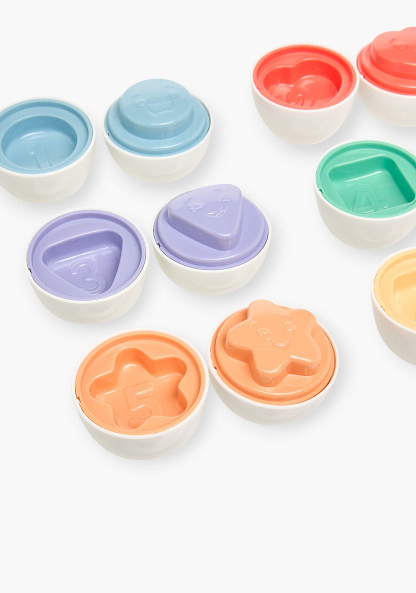 Playgo Rainbow Shape Sorter Eggs. (5 eggs available). SKU:BXL-045