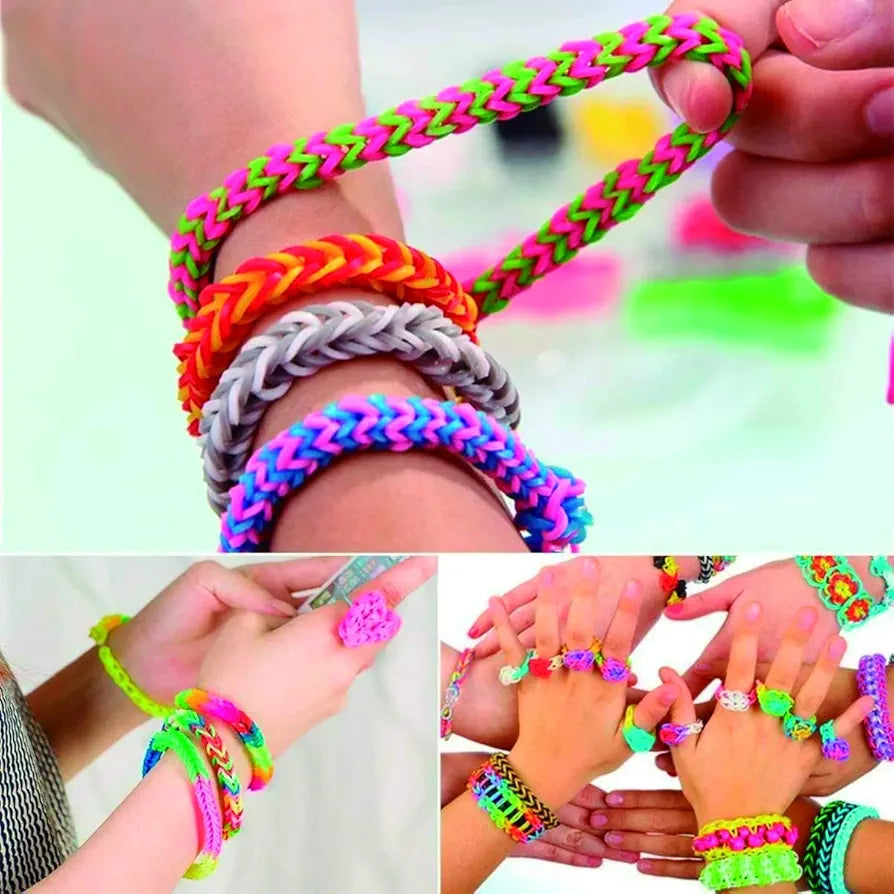 Multi-Color Elastic Band Bracelet Making Kit.