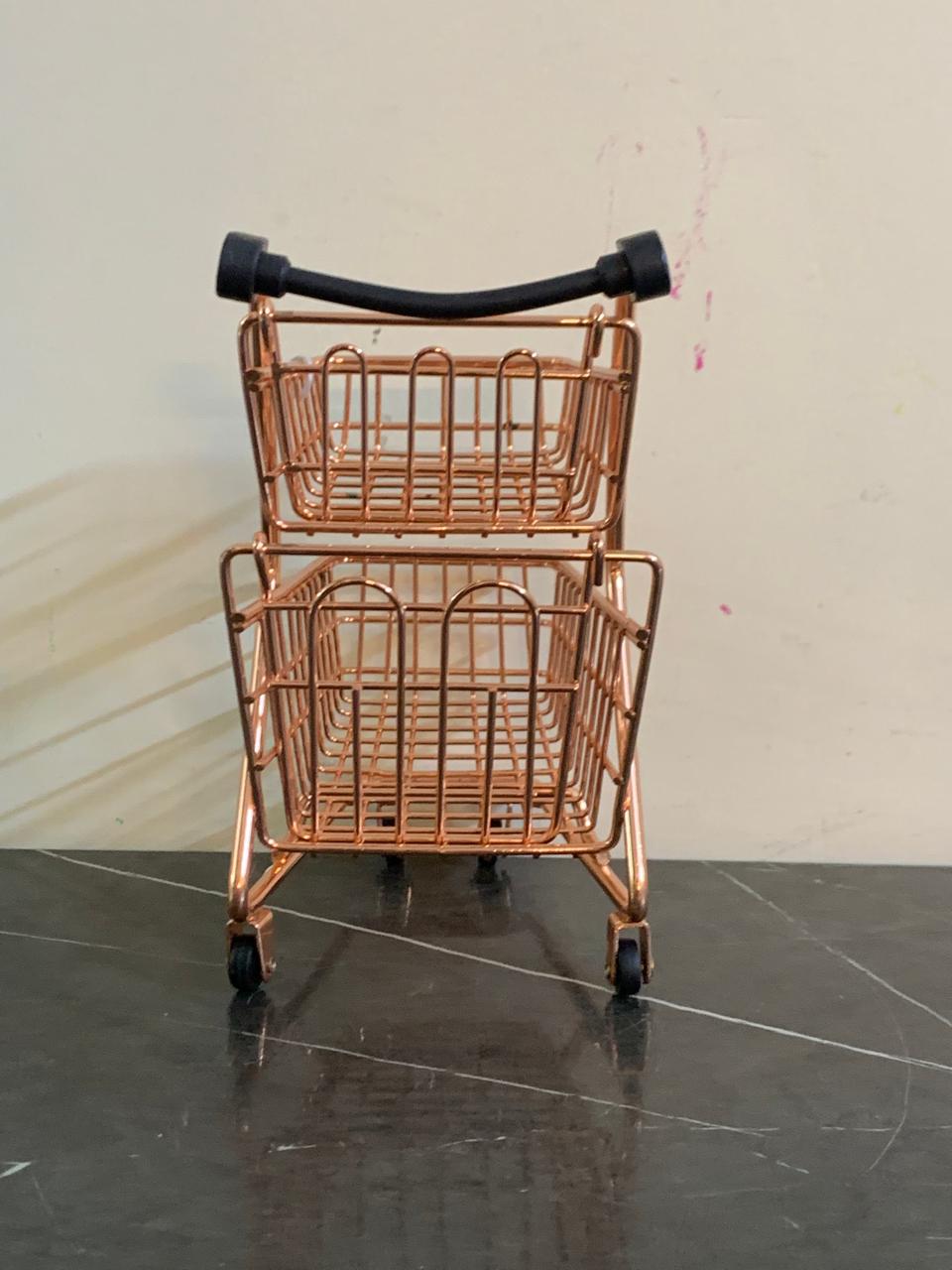 Miniature Metal Shopping Cart. SKU:BXL-031