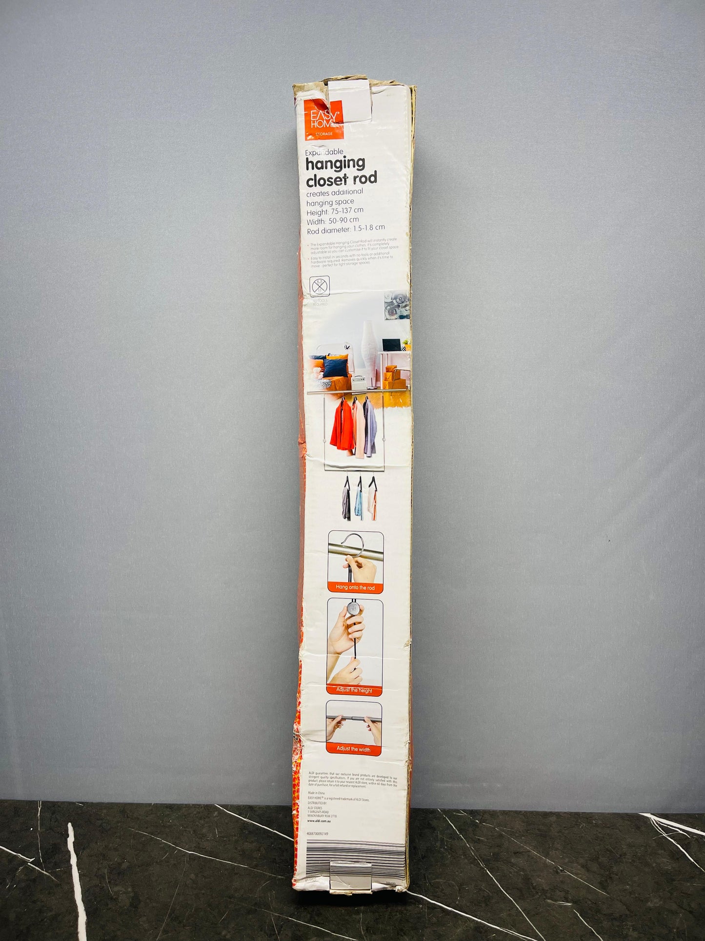 Easy brand adjustable hanging closet rod. (New) SKU:BXL-804