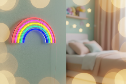 Neon Rainbow Light Wall Decor. SKU:BXL-804 (Rs 400 advance)