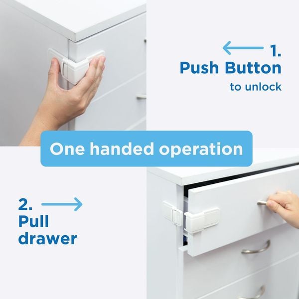 Perma Child Safety Adhesive Corner Locks.(4x) SKU:BXL-118