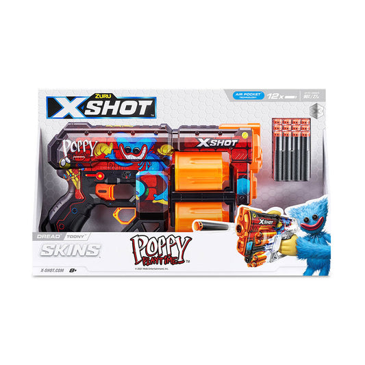 Zuru X-Shot Skins Dread Foam Dart Blaster, "Poppy Playtime". (New)