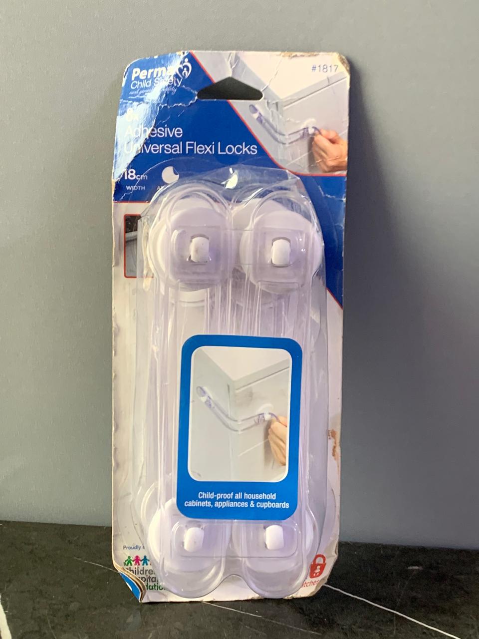 Perma Child Safety Adhesive Universal Flexi Locks. (Pack of 8) SKU:BXL-027 (new)