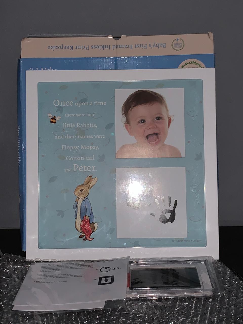 Petter Rabbit Baby's First Framed Inkless Print Keepsake. (New)(only for Islamabad/Rwp). SKU:BXL-804