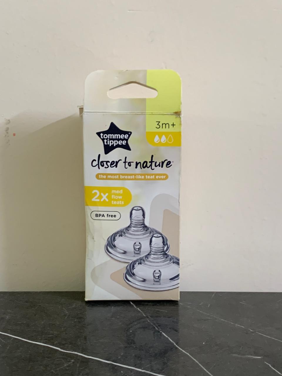 Tommee Tippee Closer to Nature slow Flow Teats. (2x). SKU:BXL-023