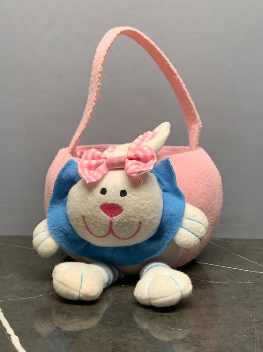 Plush Easter Bunny Basket. (8/10 condition). SKU:BXL-804