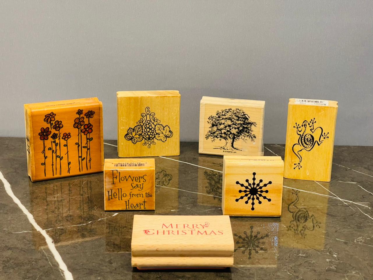 Wooden Rubber Stamp Collection