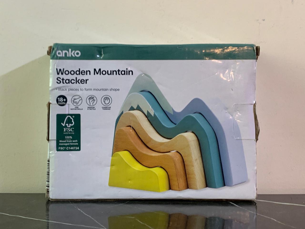 Anko Wooden Mountain Stacker. SKU:BXL-107
