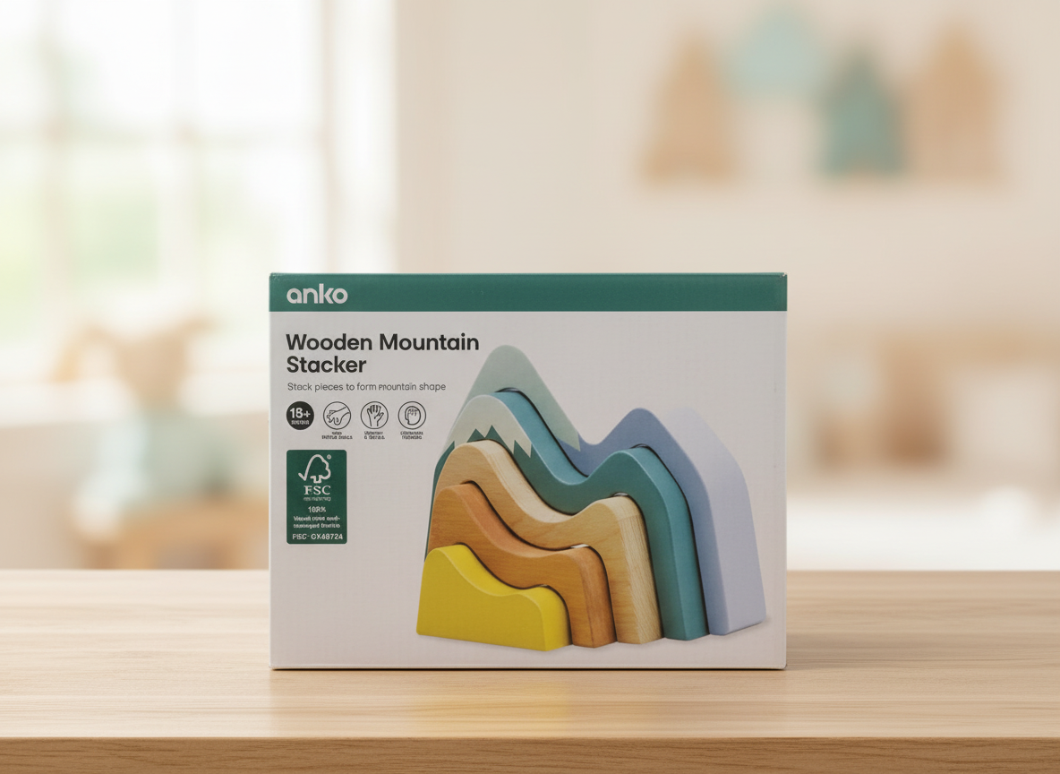 Anko Wooden Mountain Stacker. SKU:BXL-107