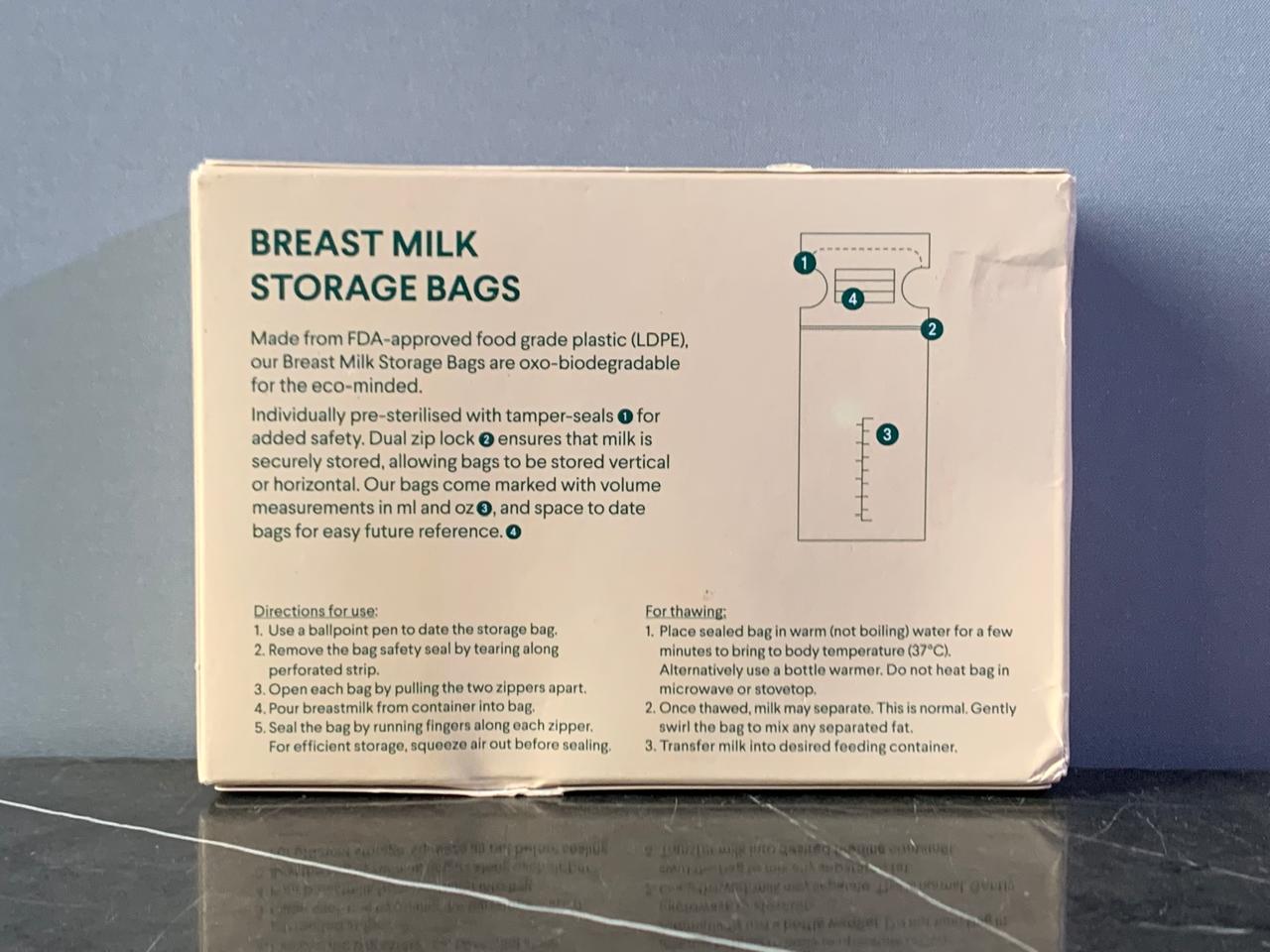 One Eco Step | Oxo-biodegradable Breast Milk Storage Bags (20 Pack) (New, sealed) SKU:BXL-094
