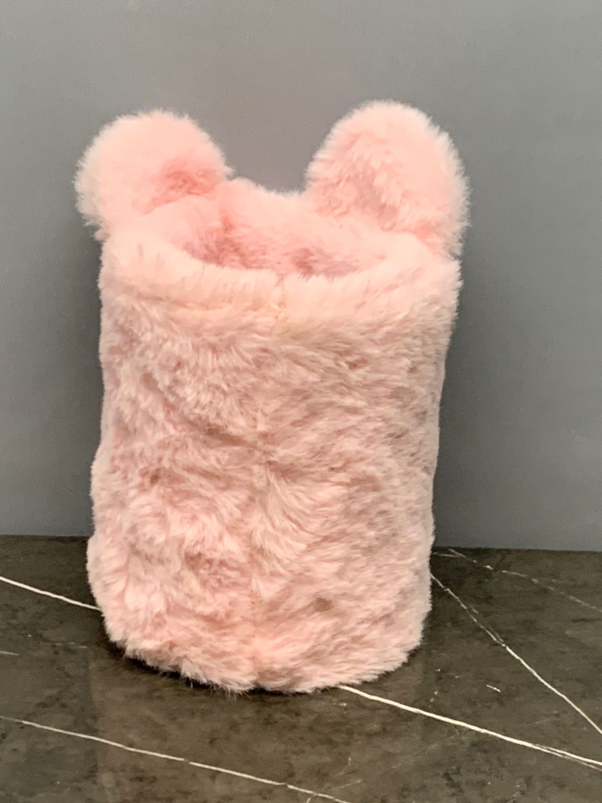 Adorable Pink Plush Animal Holder