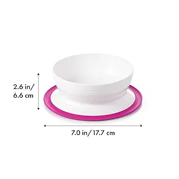 OXO Tot Stick & Stay Suction Bowl - Pink (condition 7/10)