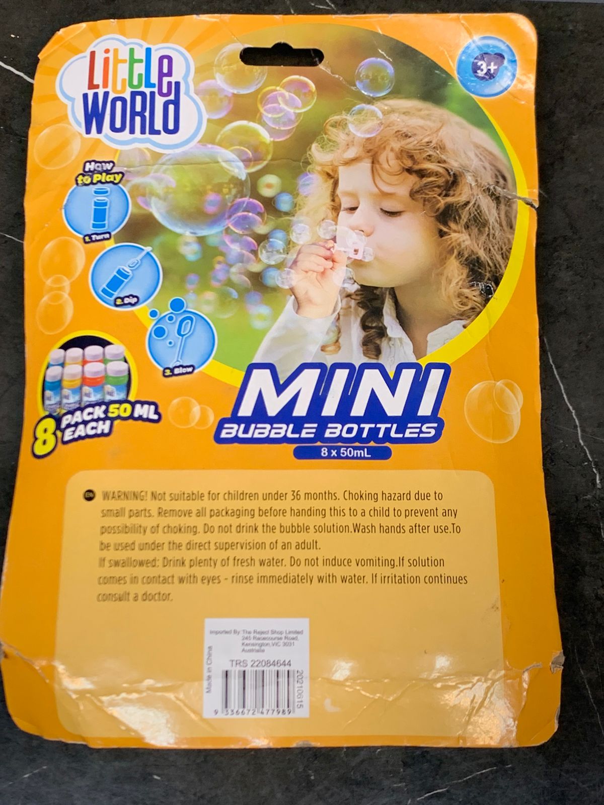 Little World Mini Bubble 8 Bottles.