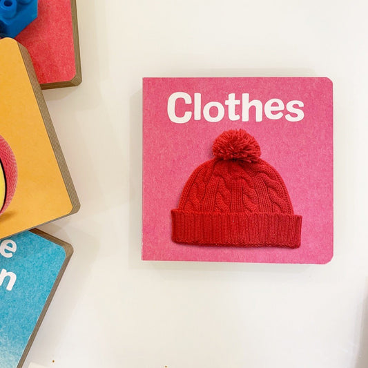 Little Library Cube: First Words Series Book  "Clothes". SKU: BXL-002
