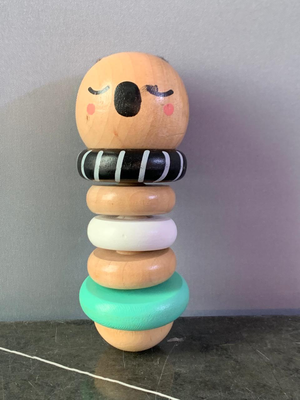 Kmart Wooden Stacking Ring Teether Toy. SKU:BXL-094
