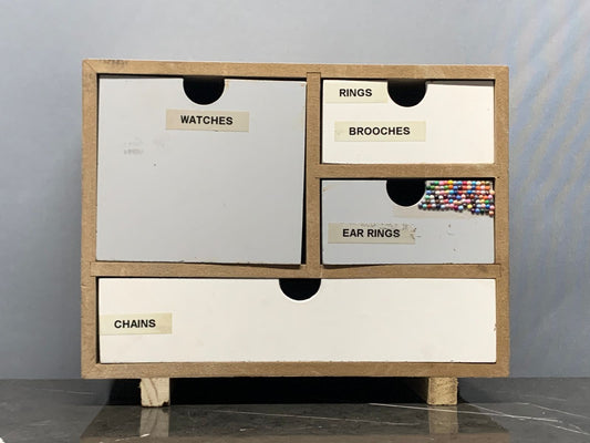 Kmart Grey and White Drawer Table