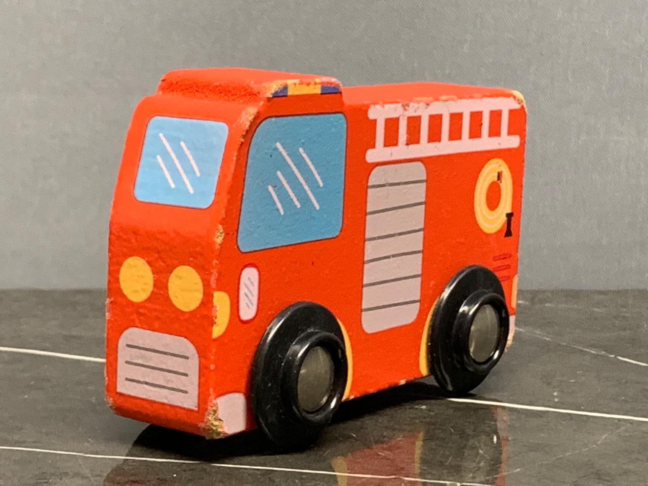 Wooden Toy Fire Engine.