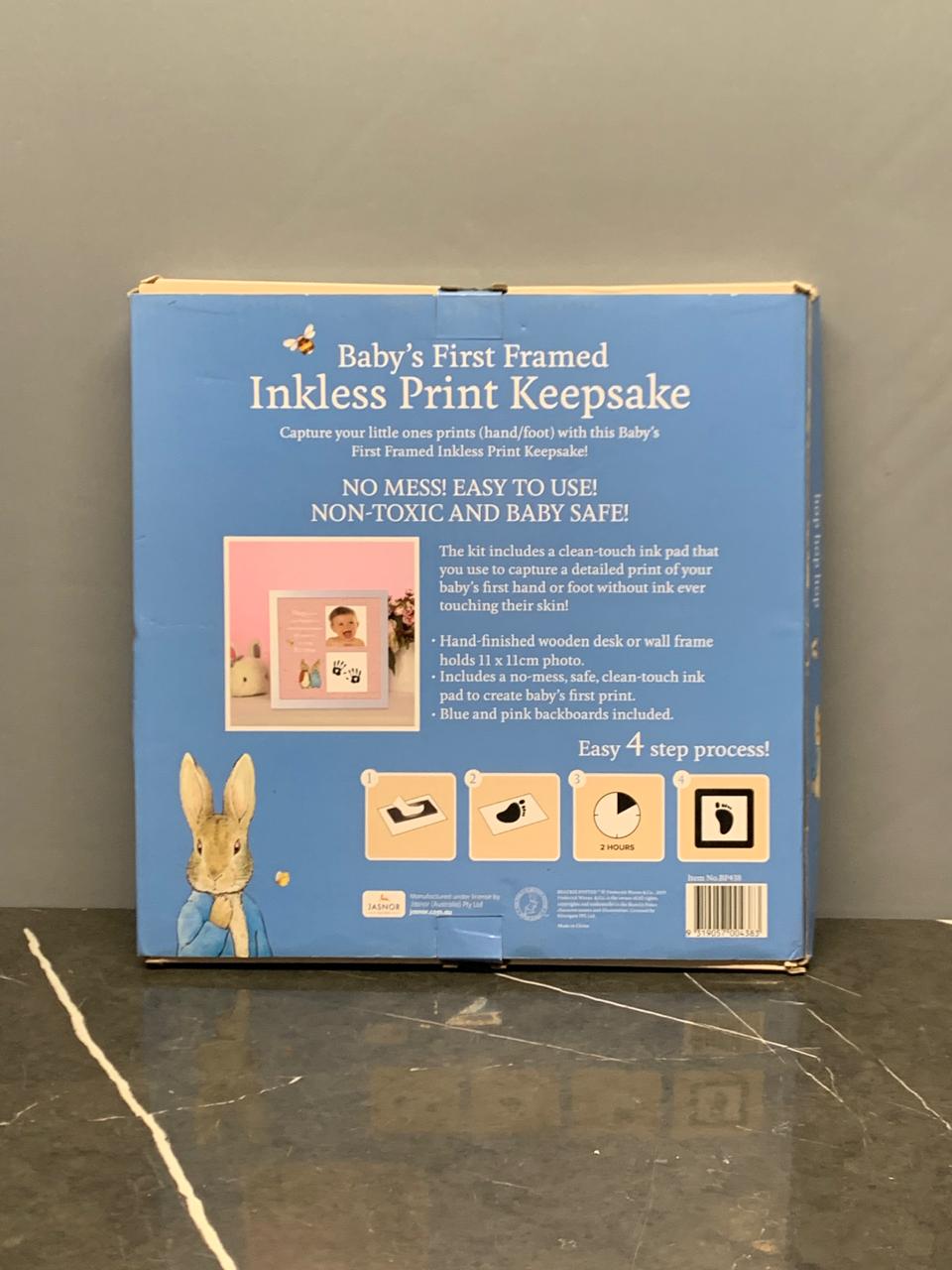 Petter Rabbit Baby's First Framed Inkless Print Keepsake. (New)(only for Islamabad/Rwp). SKU:BXL-804