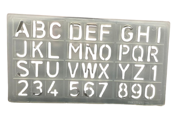 Alphabet and Number Stencil Plate.