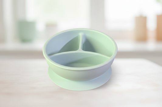 Silicone Suction Divided Bowl. SKU:BXL-027