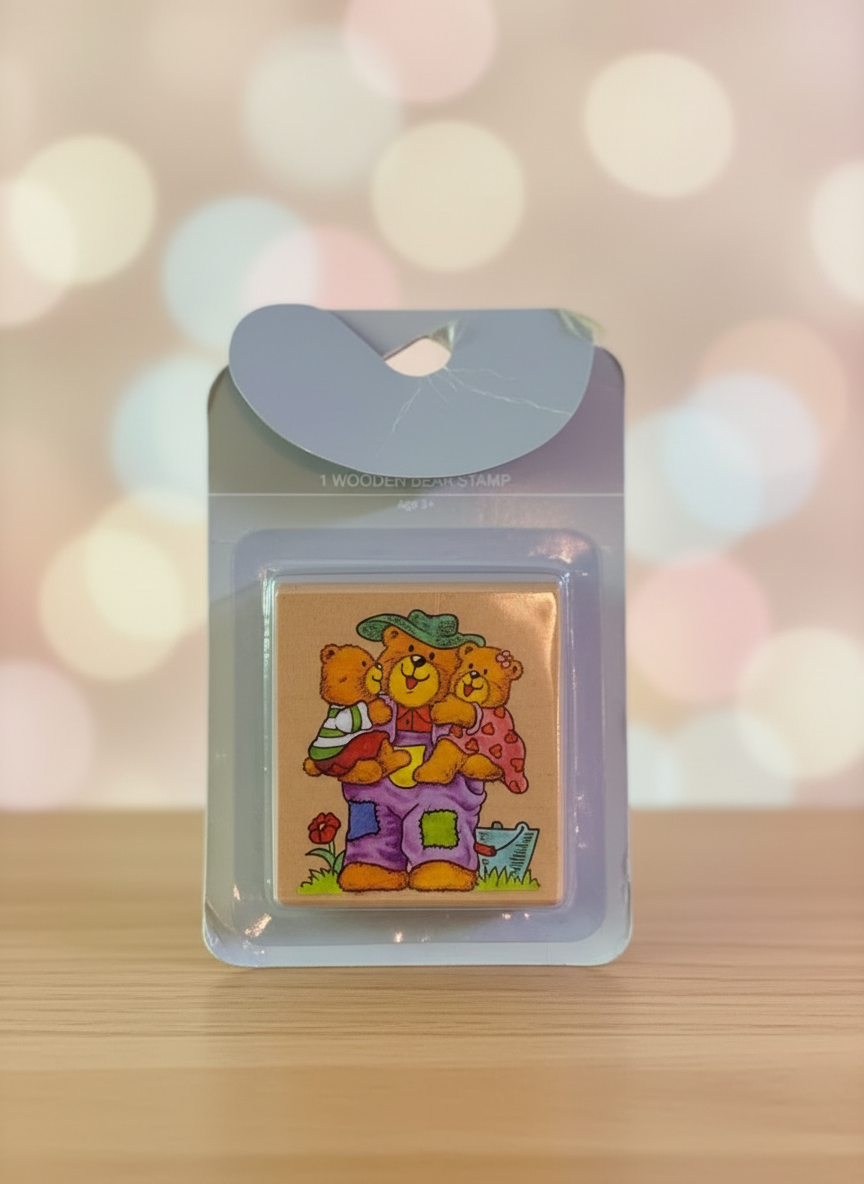My Inspiration- Wooden Bear Stamp. SKU:BXL-118