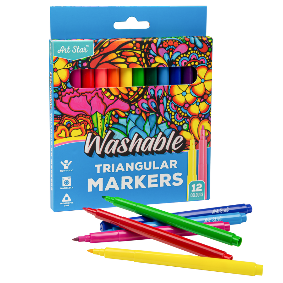 Art Star Washable Triangular Markers.