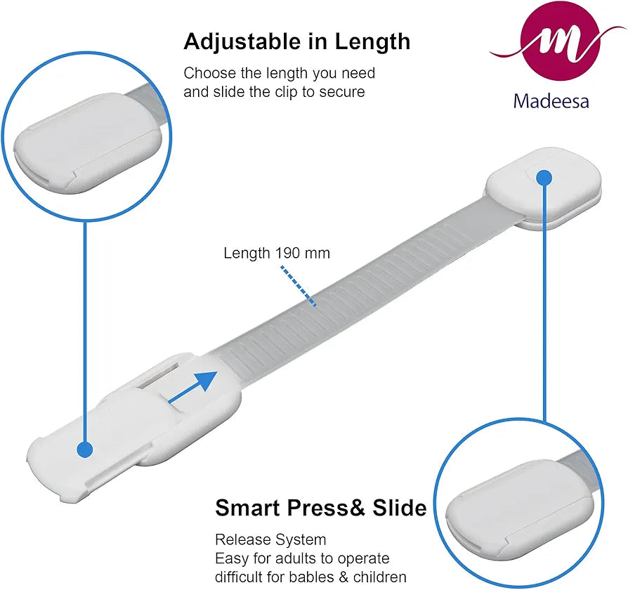 Child Safety Strap Locks.(Set of 3) SKU:BXL-114