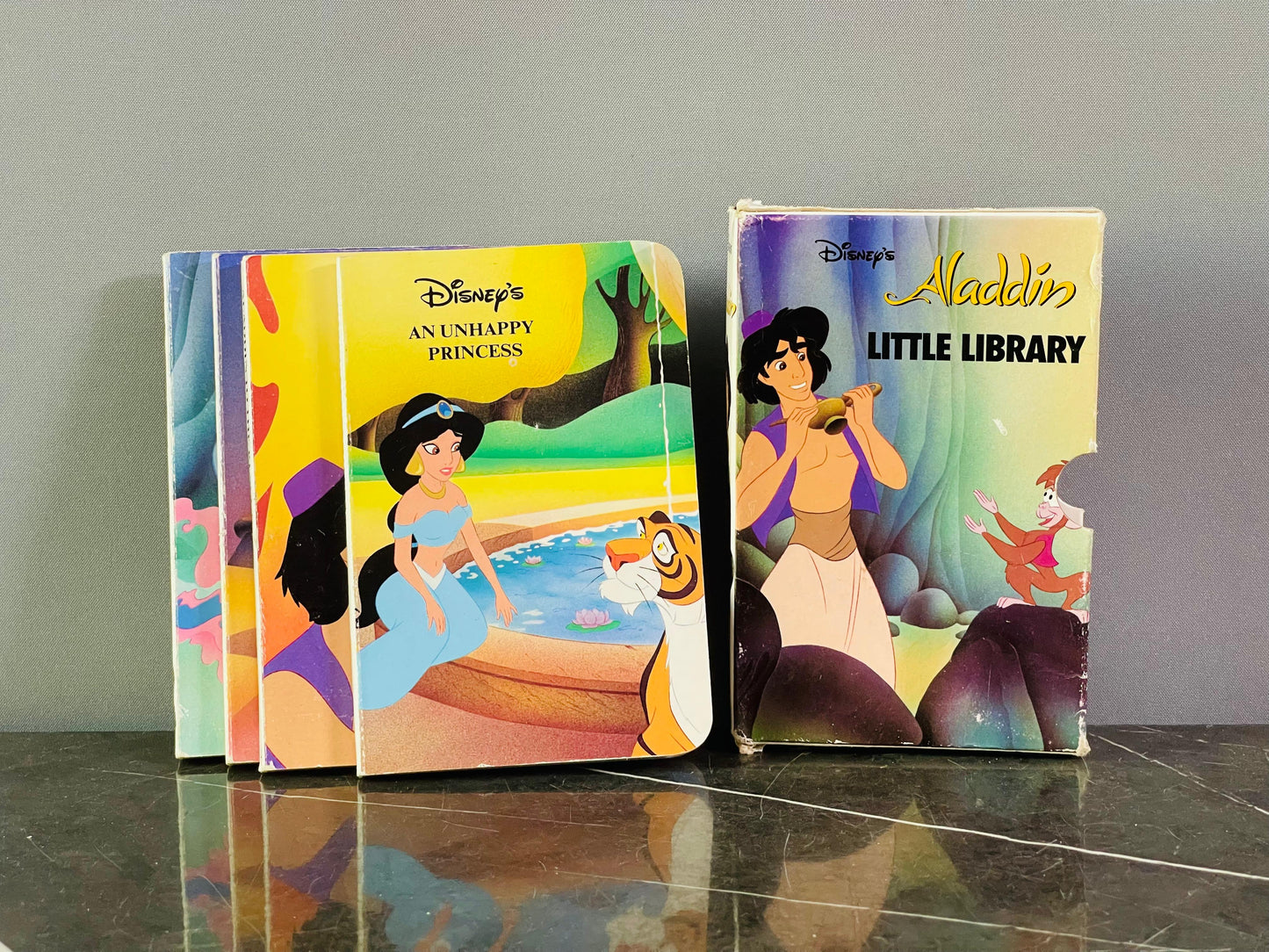 Vintage Disney's Aladdin Little Library Board Book. SKU:BXL-002