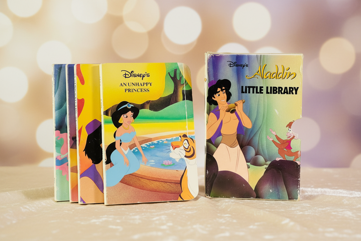 Vintage Disney's Aladdin Little Library Board Book. SKU:BXL-002
