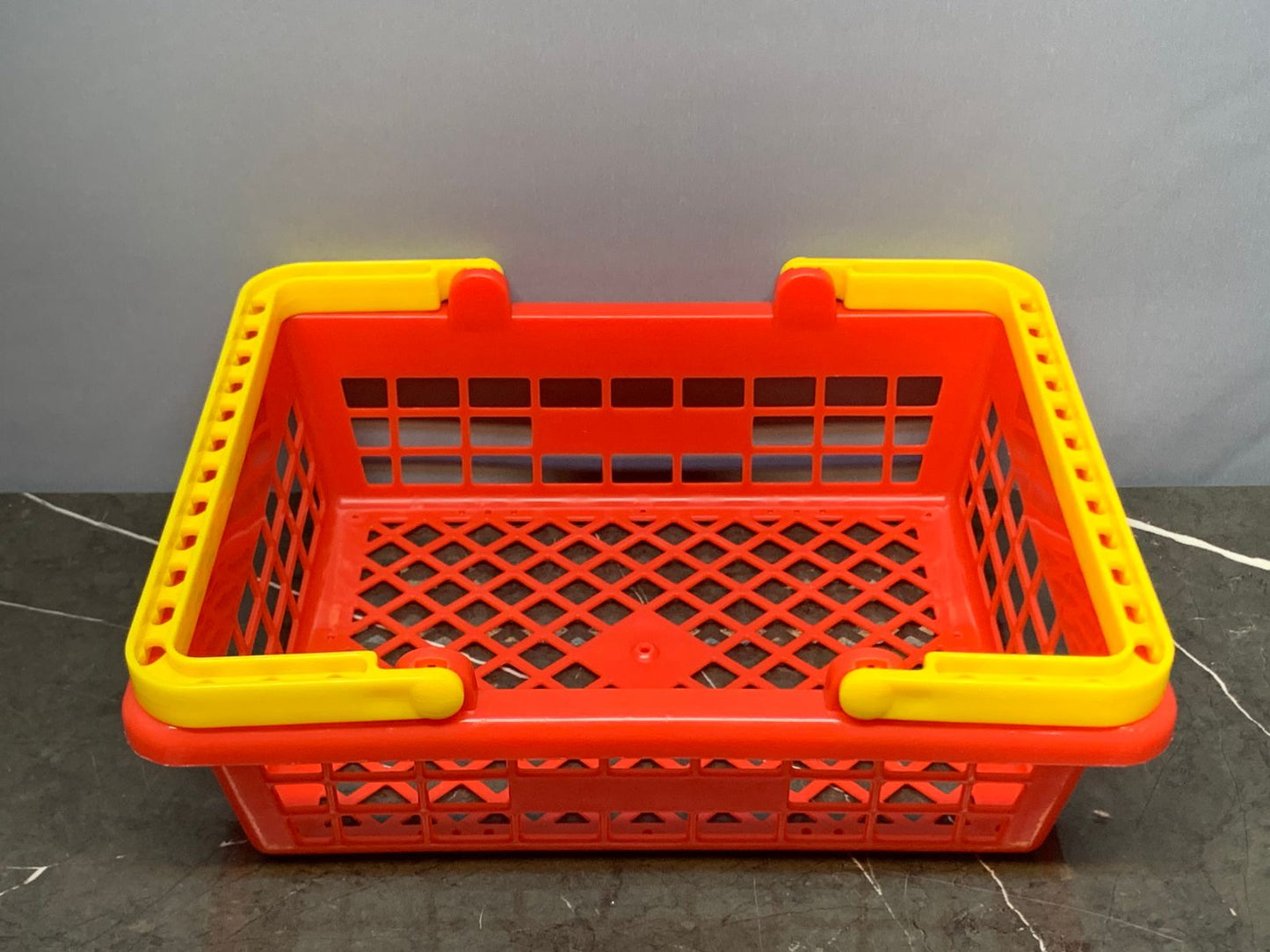 Red Plastic Basket.