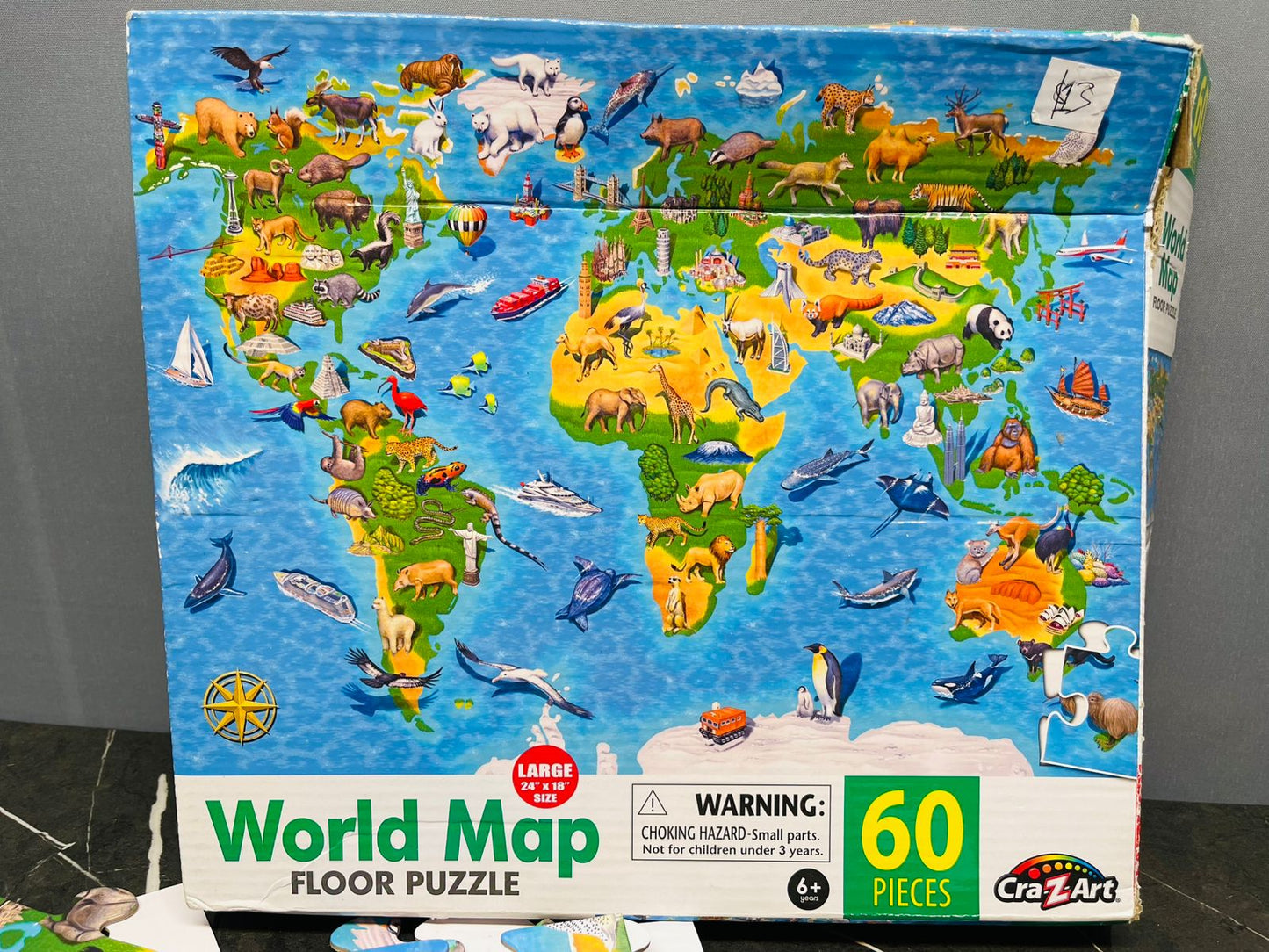 World Map Floor Puzzle" by Cra-Z-Art.