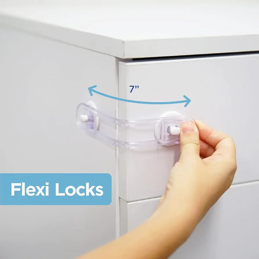 Perma Child Safety Adhesive Universal Flexi Locks. (Pack of 8) SKU:BXL-027 (new)