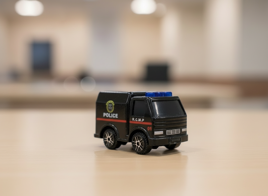 Miniature Die-cast Toy Police Van. SKU:BXL-115