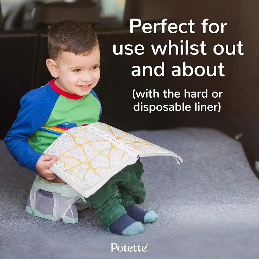 Potette Plus 2-in-1, Folding Travel Potty & Toilet Trainer Seat. SKU:BXL-804