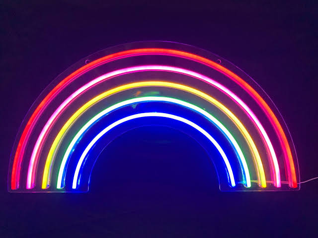 Neon Rainbow Light Wall Decor. SKU:BXL-804 (Rs 400 advance)