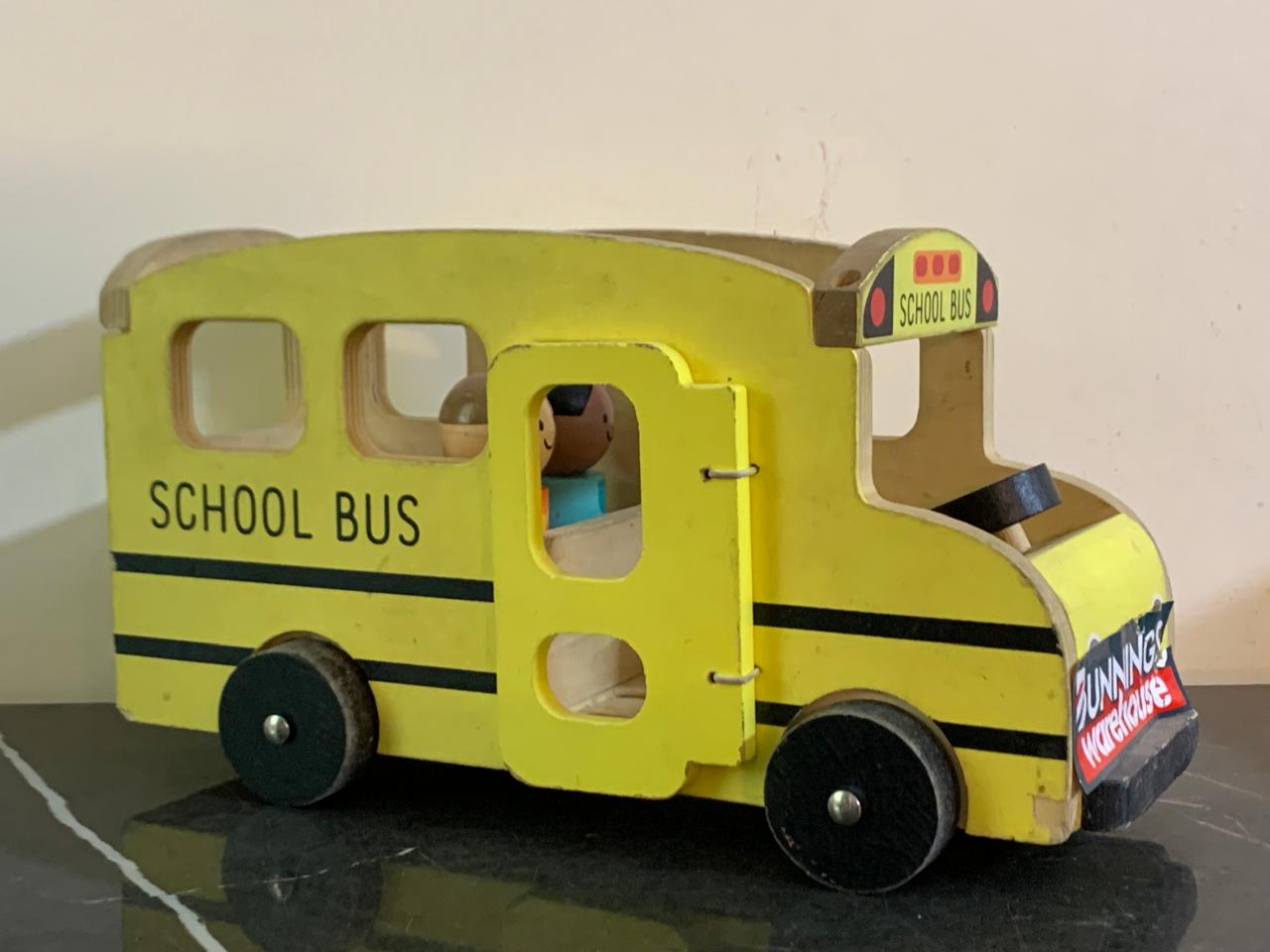 Anko Wooden School Bus Toy. SKU:BXL-804