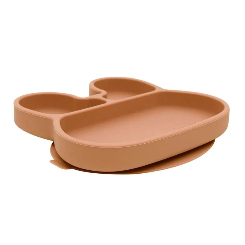 We Might Be Tiny Bunny Stickie Plate - Dark Peach.