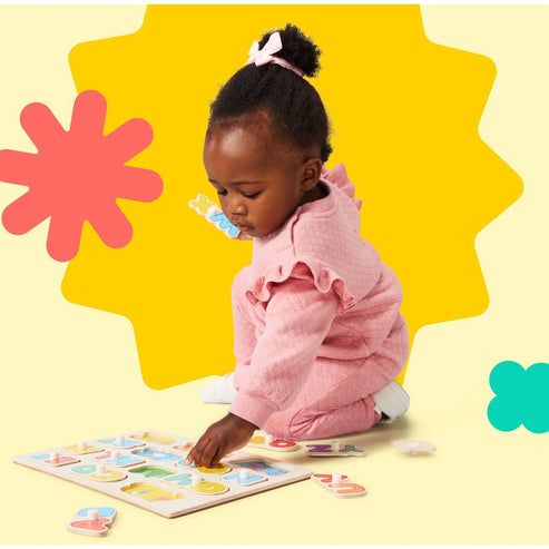 Somersault Wooden ABC Puzzle Board. SKU:BXL-066 (new)