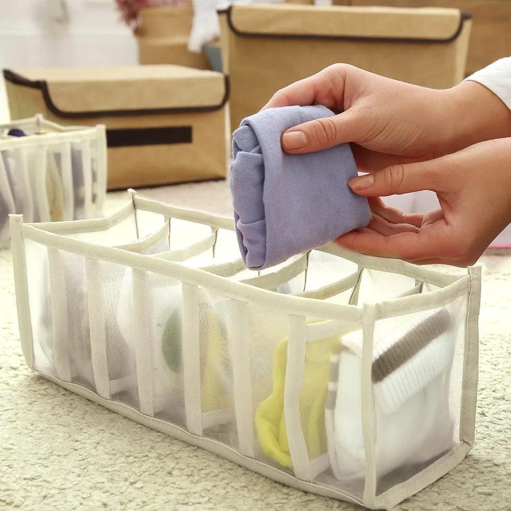 Foldable Fabric Storage Organizer with Compartments. SKU:BXL-118