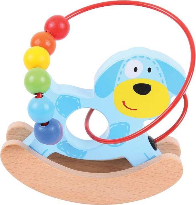 Bigjigs Toys Wooden Rocking Dog Bead Frame.SKU:BXL-003